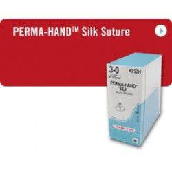 Buy Johnson & Johnson Ethicon Sutupak Silk Perma-Hand Pre-Cut Sutures Black Braided 12/box  online at Mountainside Medical Equipment