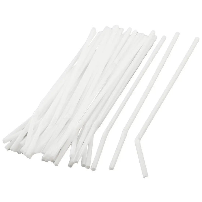 Flexible White Disposable Drinking Straws, Case of 10,000 — Mountainside  Medical Equipment