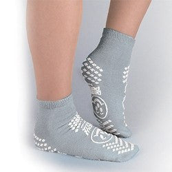 Adult Non-Skid Patient Socks, Double-Sided Grip, Gray — Mountainside  Medical Equipment