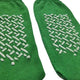 Slipper Socks, Non-Skid, Single Sided, Medium, Green, Pair