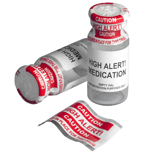 Buy n/a Caution High Alert Vial Shrink Wrap Plastic Bands, 250/Pk  online at Mountainside Medical Equipment