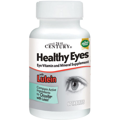 Healthy Eyes Vitamins and Minerals with Lutein for vision support, eye health, and antioxidant protection.