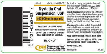 Nystatin Oral Suspension Liquid SS 100,000 Unit Per mL with Dropper 60mL