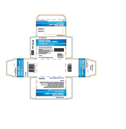 Image of Albuterol Sulfate Inhalation Solution 0.083% box label
