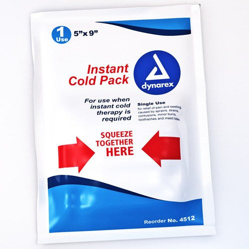 Cryotherapy, | Instant Cold Pack, Disposable Large 5x9 inch Size