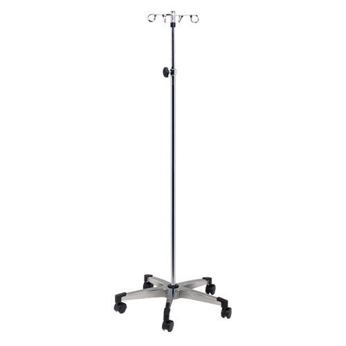 Clinton Industries Knob Locking IV Pole with 5-Legs 4-Hooks | Mountainside Medical Equipment 1-888-687-4334 to Buy