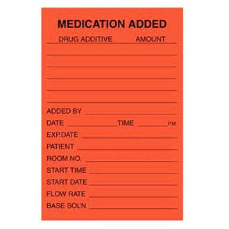 Buy Mountainside Medical Equipment Medication Added IV Labels 500/Roll  online at Mountainside Medical Equipment