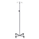 Heavy Base IV Pole with 2-Hooks and chrome-plated steel pole