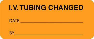 Buy Mountainside Medical Equipment IV Tubing Change Labels, Orange 1000/Roll  online at Mountainside Medical Equipment