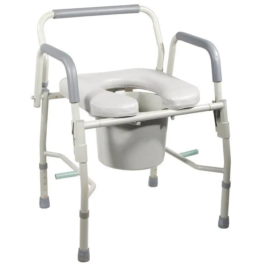 Buy Drive Medical Deluxe Steel Drop Arm Commode with Padded Seat  online at Mountainside Medical Equipment