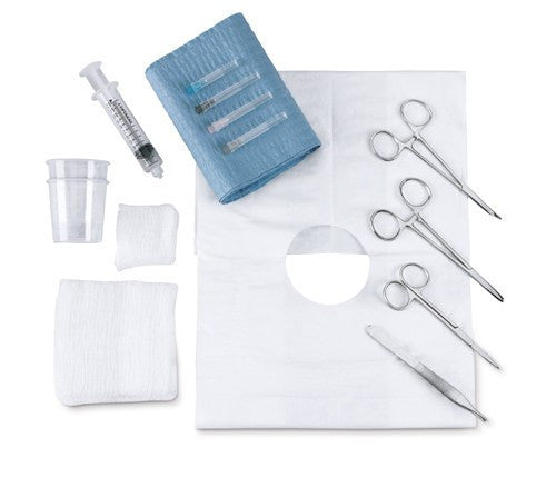 Medical Action Laceration Tray with Instruments | Mountainside Medical Equipment 1-888-687-4334 to Buy