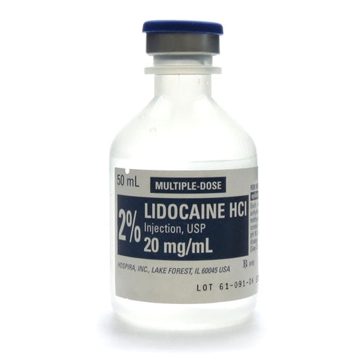Local Anesthetic | Pfizer Lidocaine 2% for Injection 20mL Multi-Dose, 25/tray (Rx)