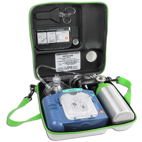 LIFE StartSystem Portable Emergency Oxygen Tank with Wall Mount