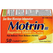 Buy DOT Unilever Motrin IB Ibuprofen 200mg Coated Caplets, 50 Count  online at Mountainside Medical Equipment