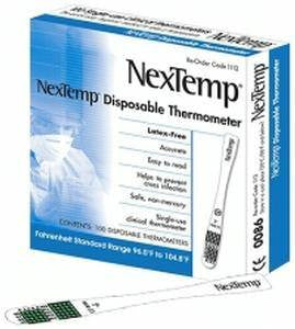 Disposable Thermometers | NexTemp Oral or Under Arm Single-Use Disposable Thermometers 100/Box