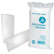 Efficient Pill Crusher Pouches, Clear, 1000 Count - Dynarex, for easy medicine dosage and health care.