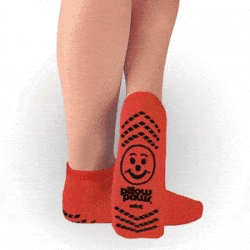 Non Skid Socks, | Non Skid Socks, Adult Large, Double Sided, Red