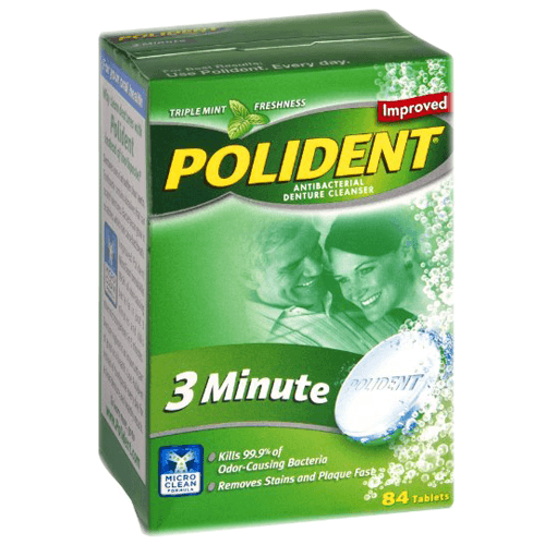 Polident 3 Minute Soak Antibacterial Denture Cleanser 84 ct