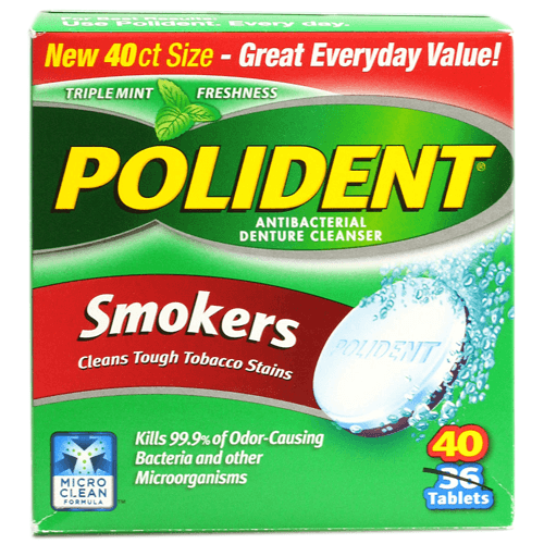 Buy GlaxoSmithKline Polident Smokers Denture Cleanser Tablets 40 ct  online at Mountainside Medical Equipment