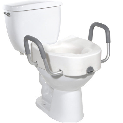 Bath Safety | Raised Toilet Seat with Removable Arms