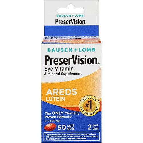 Buy Bausch & Lomb PreserVision Eye Vitamin AREDS Lutein Formula 50 Softgels  online at Mountainside Medical Equipment