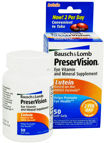 Eye Health Vitamins | PreserVision Eye Vitamin AREDS Lutein Formula 50 Softgels