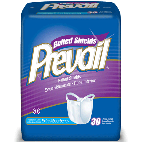 Prevail Belted Shield Undergarments with Extra Absorbency 120/Case