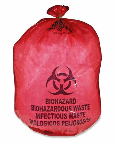 Isolation Supplies | Red Biohazard Bags 23 x 23 - 250/cs - 12 Microns