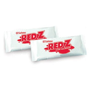 Red Z Fluid Control Solidifier, 21g Packet for safe biohazard management and infection control in emergencies.
