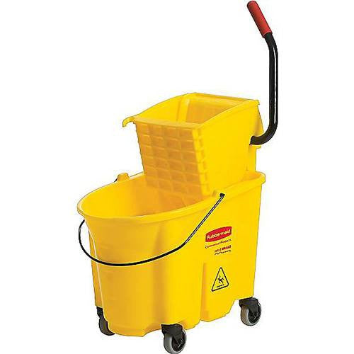 Buy Rubbermaid WaveBrake Mop Bucket with Side-Pressure Wringer, Yellow used for Mop Bucket