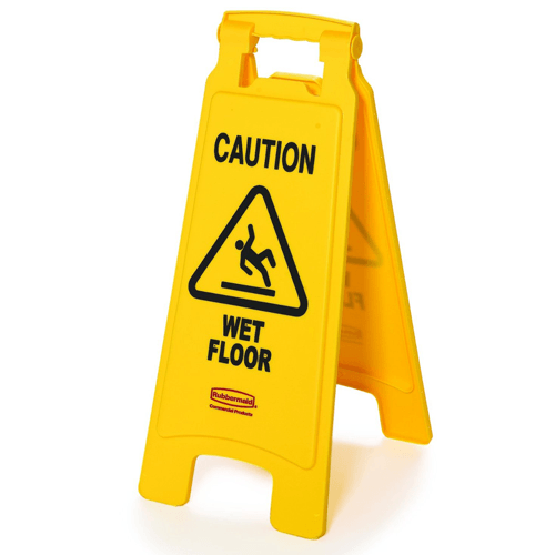 Cleaning & Maintenance, | Rubbermaid Floor Sign “Caution, Wet Floor”, Bright Yellow
