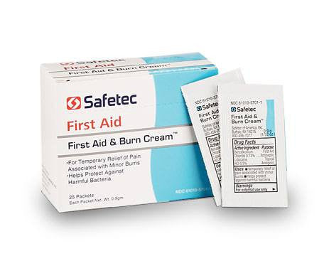 First Aid Supplies, | First Aid and Burn Cream Packets, 25/box