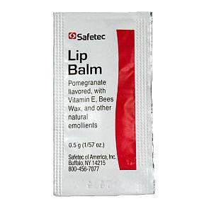 Lip Balm, | Lip Balm Packets with Pomegranate Flavor, 144/Box