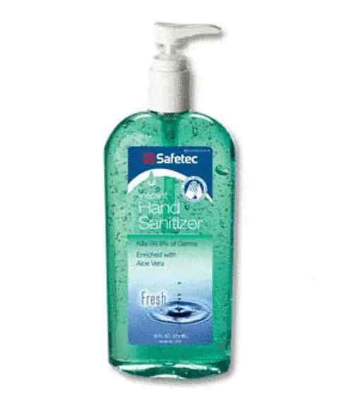Hand Sanitizers, | Safetec Instant Hand Sanitizer Fresh Scent, Enriched with Aloe Vera 16 oz