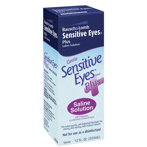 Solution polyvalente yeux sensibles solution saline plus, 355 ml – Bausch  and Lomb : Solution pour lentilles
