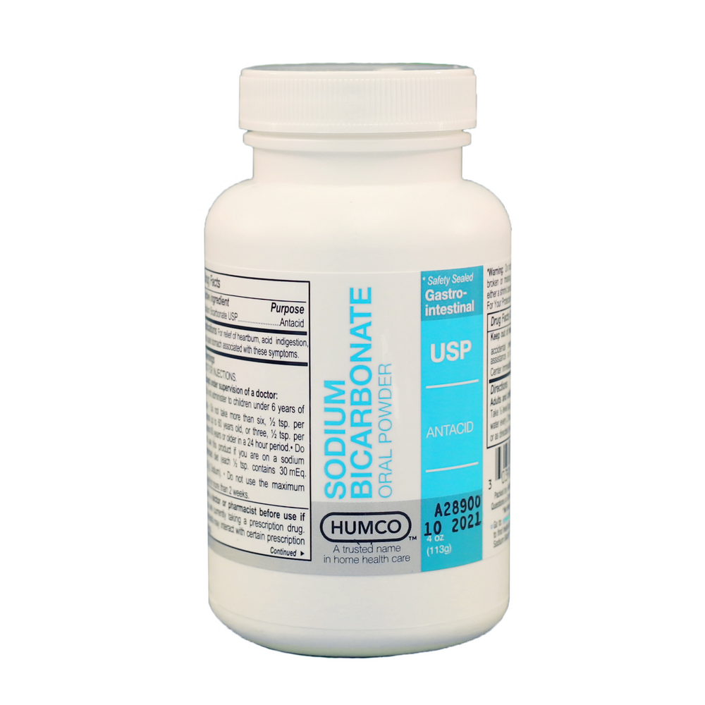 Acid Reducer | Humco Sodium Bicarbonate Heartburn Relief Powder, 4.2 oz