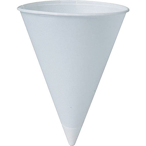 Kitchen & Bathroom | Drinking, Paper Cold Cone Cups 4oz White, 200/pack