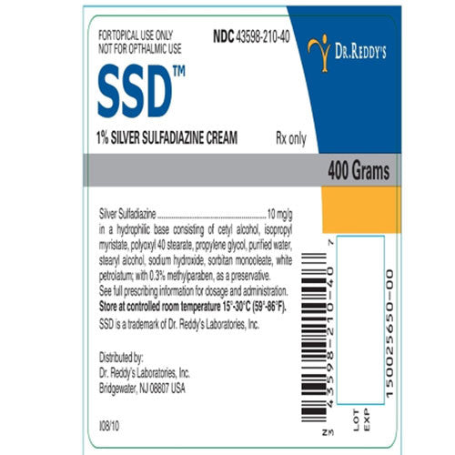 SSD Silver Sulfadiazine Cream 1%, 400 gram Large Jar — Mountainside Medical  Equipment