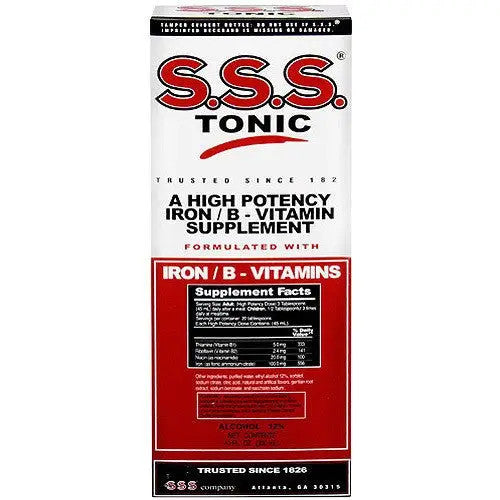 Iron Deficiency Treatment, | SSS High Potency Iron Tonic Supplement 10 oz