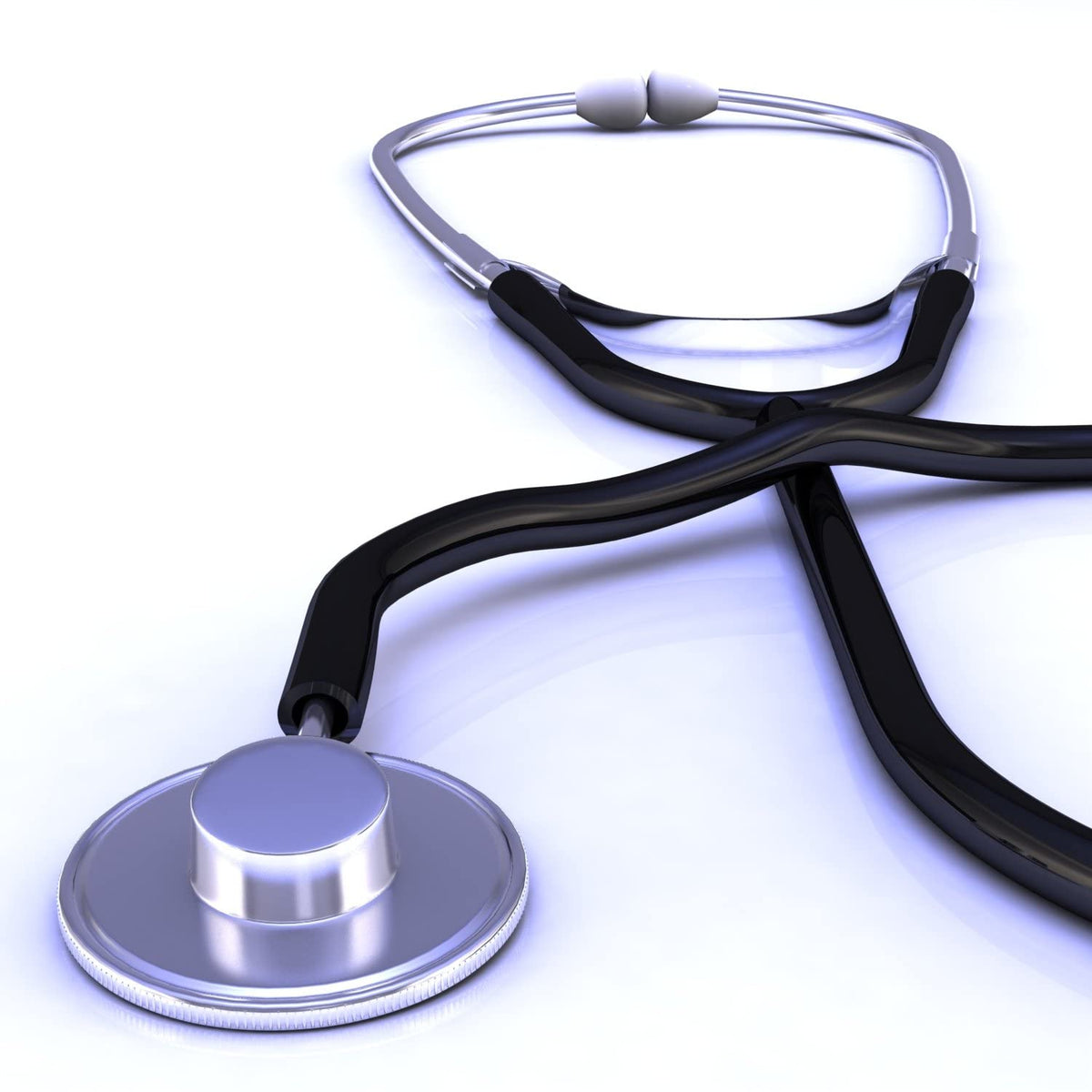 Single Sided Black Medical Doctor Stethoscope, Rubber, for Hospital
