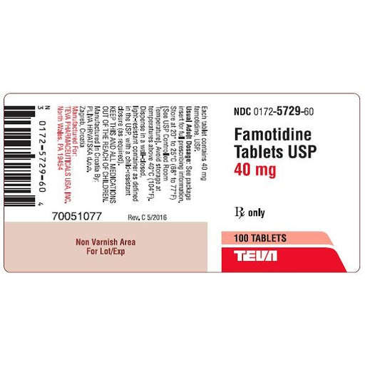Famotidine 40 mg Acid Reducer Tablets, 100 count