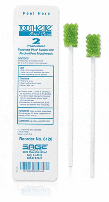 Buy Sage Products Toothette Plus Swab with Alcohol-Free Mouthwash  online at Mountainside Medical Equipment