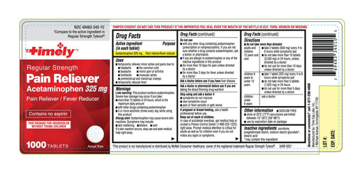 Buy Time Cap Labs Acetaminophen 325 mg Tablets 1000 Bulk Bottle  online at Mountainside Medical Equipment