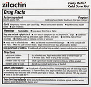 Buy Blairex Zilactin Cold Sore Relief Gel  online at Mountainside Medical Equipment