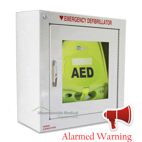 Zoll Metal Wall Defibrillator Cabinet with Alarm for Zoll AED Plus | Mountainside Medical Equipment 1-888-687-4334 to Buy